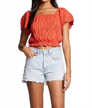 NEW SALTWATER LUXE maggie sweater in orange